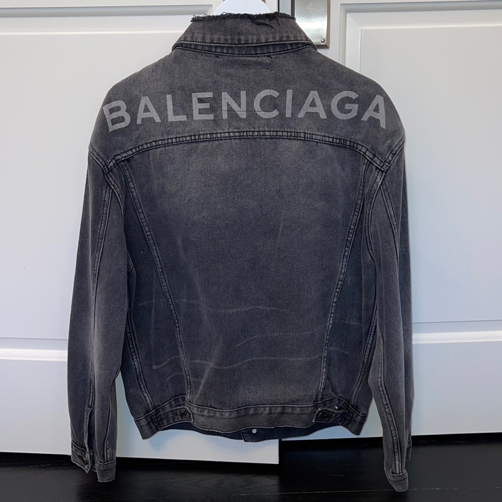 Balenciaga Unisex Denim Jacket with Logo